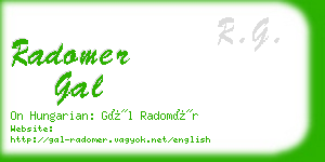 radomer gal business card